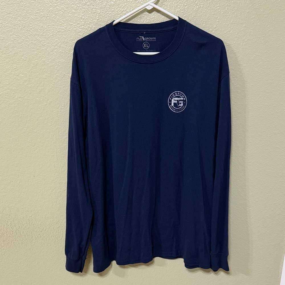 Flo Grown Men's Navy Long Sleeve Shirt